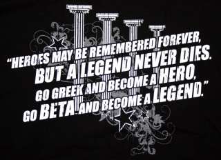 HOT NEW Beta Theta Pi Greek Legend Shirt   (M 2XL)  