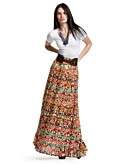    XOXO Ikat Print Maxi Skirt with Belt  