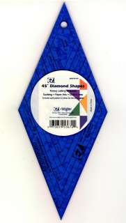 Easy 45 Degree Blue Diamond EZ Quilt Template Ruler  