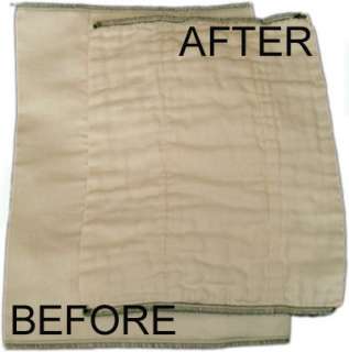 Earth DSQ Chinese Prefold Unbleached Hemp/Cotton Premium Cloth Diapers 