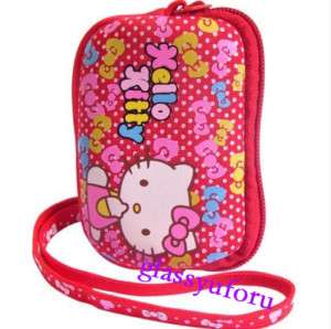 New Hello Kitty Digital Camera phone case pouch bag Red  