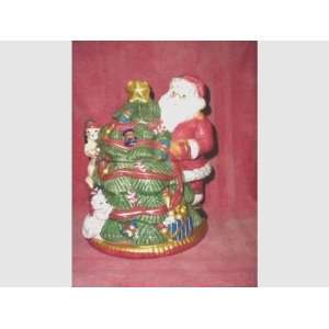  Santa & Tree Cookie Jar 
