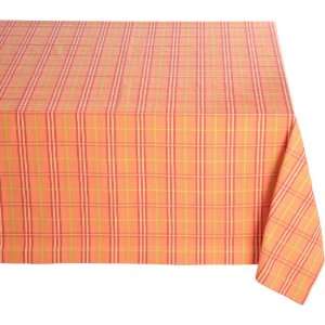   60 Inch by 60 Inch Glasgow Plaid Tablecloth, Coral