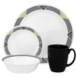  Corelle Corelle Livingware Global Stripes 16 piece Dinnerware 