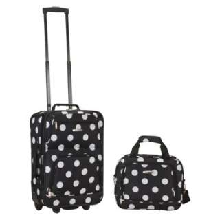 Rockland Rolling Carry On Luggage with Tote   Black Dot (19).Opens in 