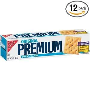 Premium Saltine Crackers, 4 Ounce Boxes (Pack of 12)  
