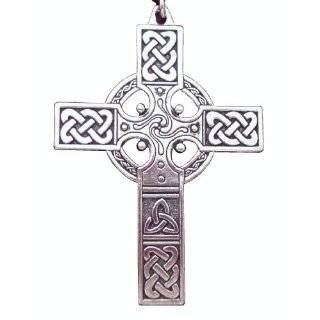  Pewter Celtic Cross Pendant Renaissance Jewelry Christian Necklace 