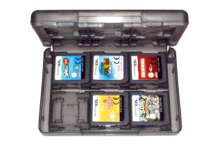 DS Game Holder Case Black Nintendo 3DS DSi XL Lite, Box Holds 24 DS or 