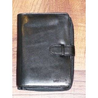   Genuine Leather Erasable Agenda Organizer with Built in Wallet (Black