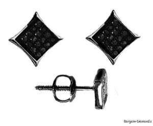 Black Diamond gun metal black Kite Stud earrings .10 ct  