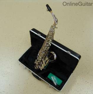 2010 Eb ALTO Saxophone Sax NICKEL + Case & Yamaha Kit   