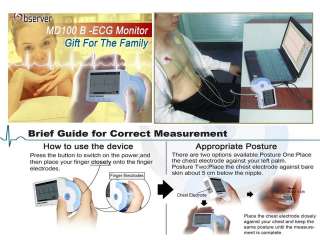   (2012) model Portable Handheld home ECG EKG Heart Monitor MD100B