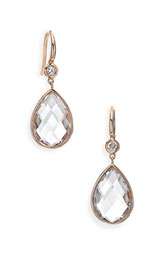 Ivanka Trump Mixed Cut Diamond & Rock Crystal Drop Earrings $1,100 