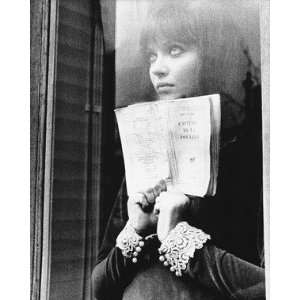  Anna Karina 12x16 B&W Photograph (Holding Book)