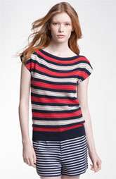 New Markdown MARC BY MARC JACOBS Kay Stripe Cap Sleeve Sweater Was 