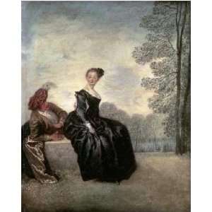  Launisches Madchen by Jean Antoine Watteau. Size 8.00 X 10 