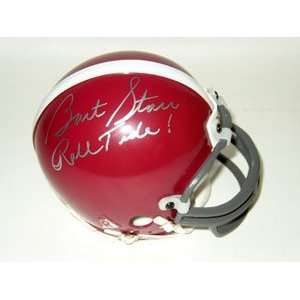 Bart Starr Signed Mini Helmet   Alabama Roll Tide