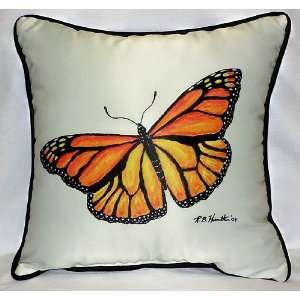 Betsy Drake HJ346 Spreadwing Monarch Butterfly Art Only Pillow 18x18
