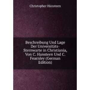   Hansteen Und C. Fearnley (German Edition) (9785875822254) Christopher