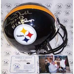 Chuck Noll Hand Signed Pittsburgh Steelers Authentic Helmet