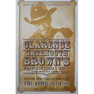  Clarence Gatemouth Brown New Orleans Blues Gig Poster 
