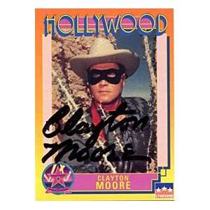 Clayton Moore Autographed / Signed 1991 Hollywood Card (James Spence)