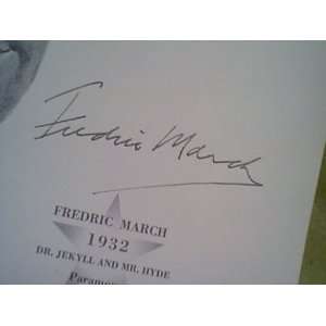March, Fredric Portrait Print 1962 Signed Autograph Dr. Jekyll And Mr 