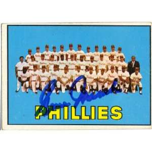 Gene Mauch Philadelphia Phillies Team #102 1967 Topps Autographed 