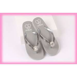 Lady Lanells Silver Land and Sea Flats with Clear or Black Diamond 