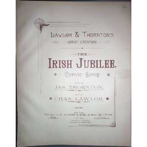   The Irish Jubilee Comic Song James Thornton & Charles Lawlor Books