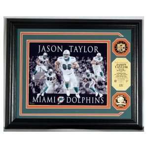 Jason Taylor Dominance Photo Mint with 2 24KT Gold Coins