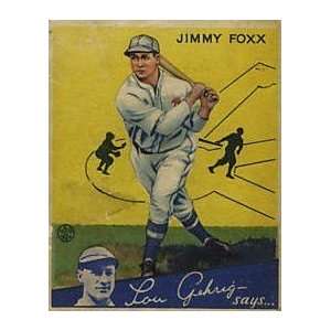  Dover Reprint   1934 Goudey #1 Jimmy Foxx 