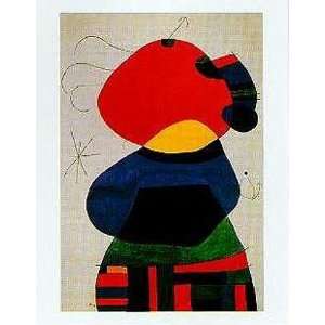  Femme avec Trois Cheveux By Joan Miro. Highest Quality Art 