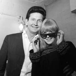American Singer Roy Orbison with Marianne Faithfull, February 1965 