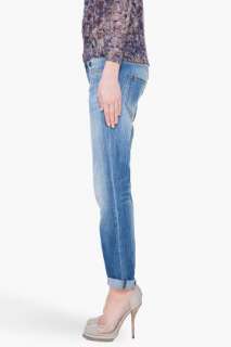 R13 Blue Boyfriend Jeans for women  