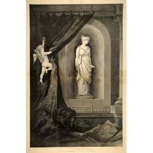  1890 Print Mary Anderson Cupid Cherub Sculpture Women 