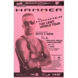  MC Hammer TLC Boyz 2 Men Denver Concert Poster 1994