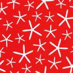   quilt fabric by Michael Miller DC5154 REDX D White sea stars on red