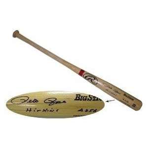  Pete Rose Signed Bat   Big Stick Blonde dual Hit King 4256 
