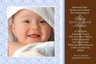Boy Baptism, Christening Naming Day Invitations  