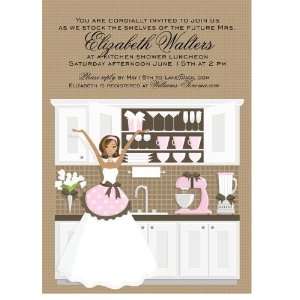  Pinky Kitchen Shower Invitation (Afr. Amer.) Health 