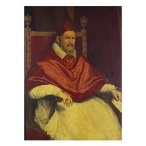 Portrait of Pope Innocent X, Seated Holding a Letter Premium Giclee 