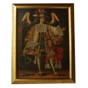  Archangel Raphael Religious Cuzco Oil Painting 11x15 