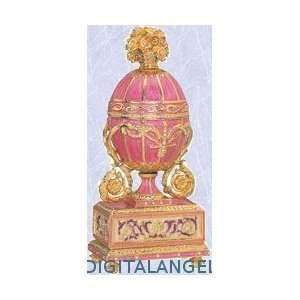 Digital angels Imperial Faberge Egg statue Enameled sculpture  