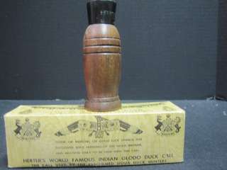 HERTERS WORLD FAMOUS INDIAN GLUDO DUCK CALL IN BOX  