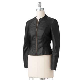 ELLE™ Faux Leather Crop Jacket