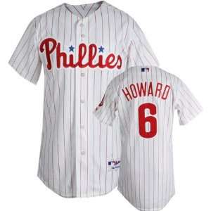 Ryan Howard White Majestic MLB Home Scarlet Authentic Philadelphia 
