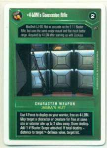 Star Wars CCG Dagobah WB 4 LOMs Concussion Rifle  