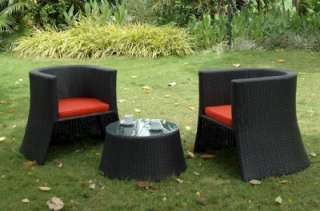 Milano Rattan 3pc Deep Seating Patio Furniture Set  