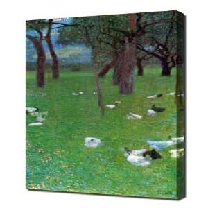 After the rain (garden with chickens in St. Agatha) by Klimt   Framed 